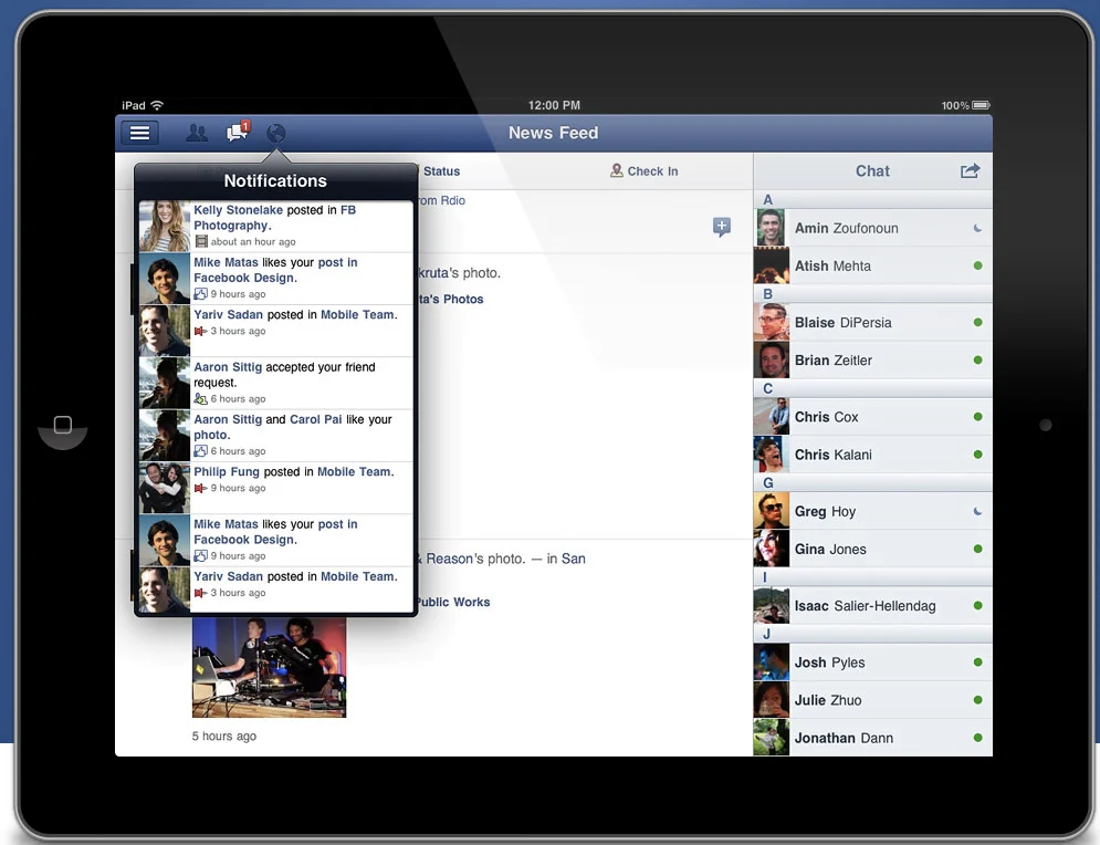 Facebook are, in sfarsit, aplicatie de iPad