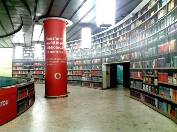 Vodafone lanseaza prima biblioteca digitala de la metrou din Romania