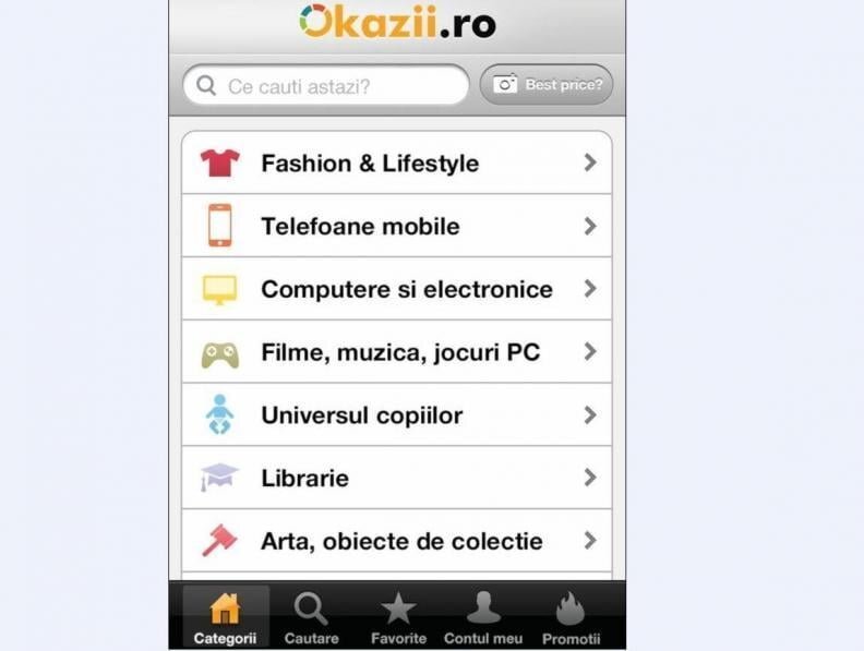 Okazii.ro a lansat o aplicatie pentru iPhone si iPad