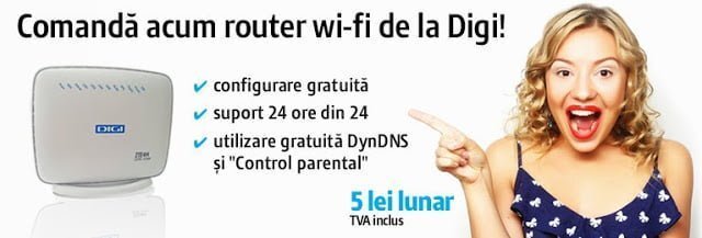 1 gb/s — Imagine 2 CPE Router H218N (ZTE) cum comand router RCS RDS DigiNet