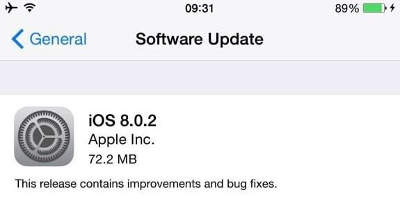 iOS-8.0.2 Update Changelog