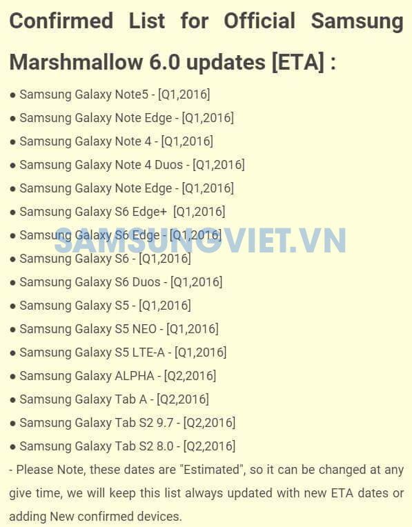 samsung android 6.0 update